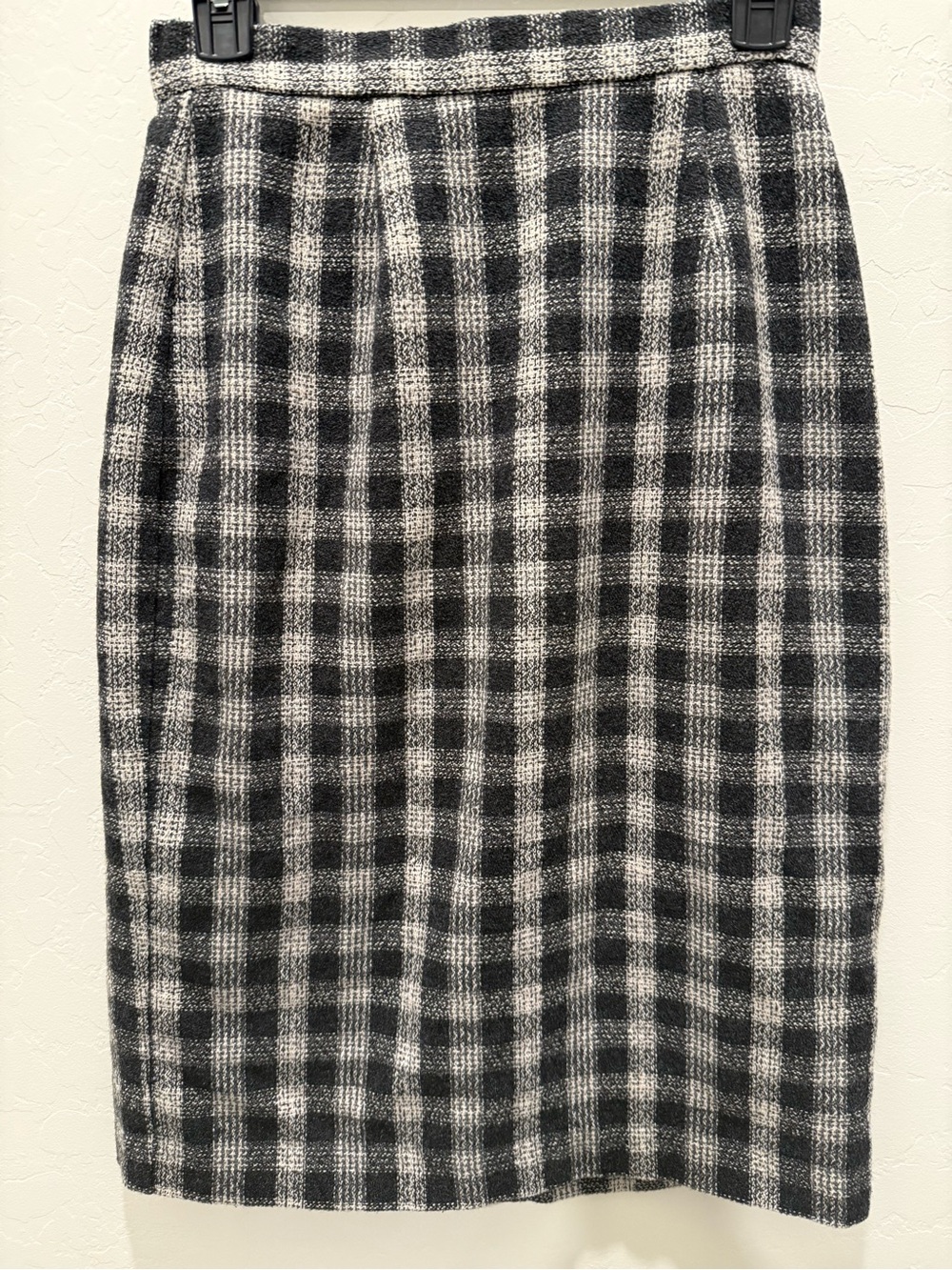 Worthington Black and White Plaid Pencil Skirt